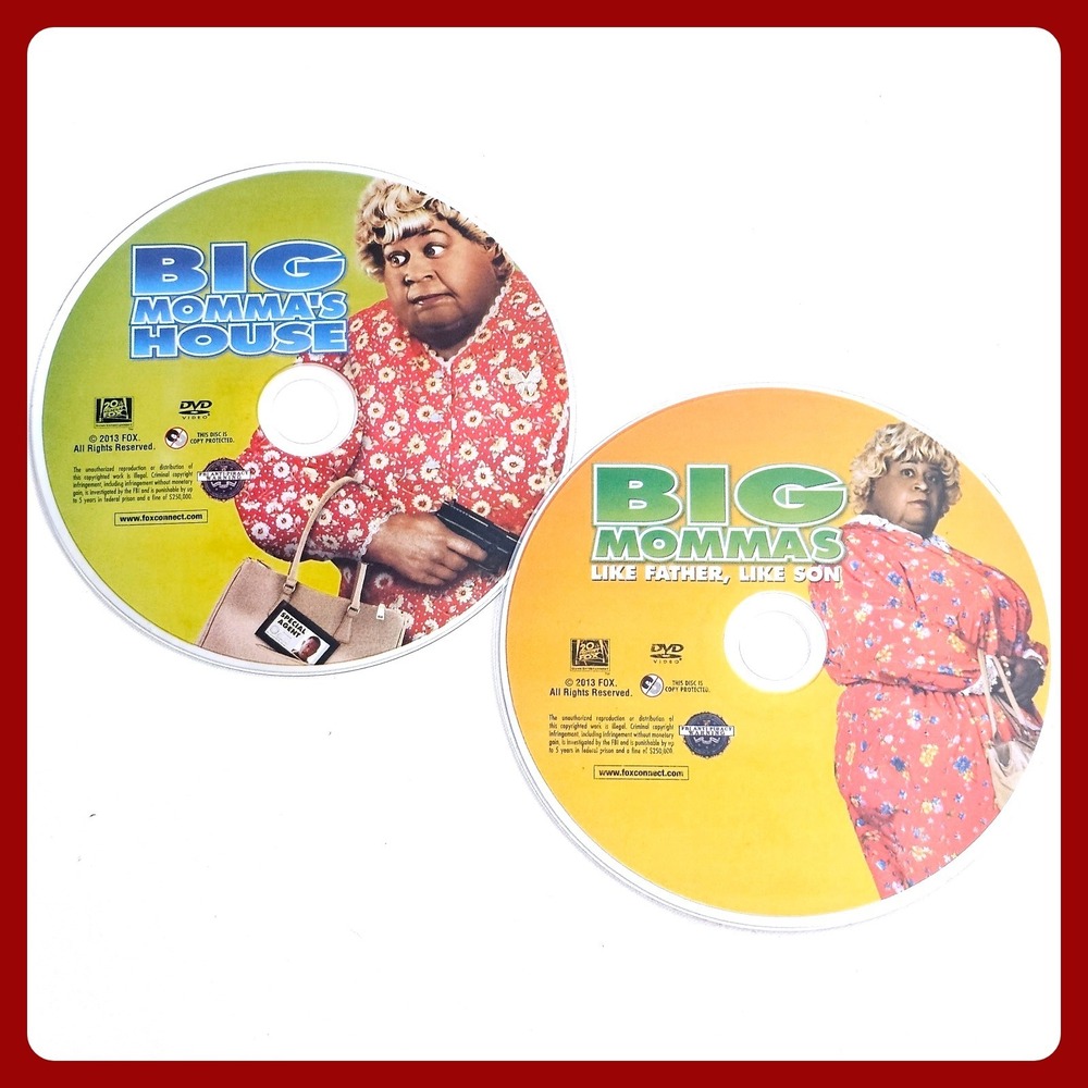 Martin Lawrence‎ Big Momma's House 2-Movie DVD Lot Good